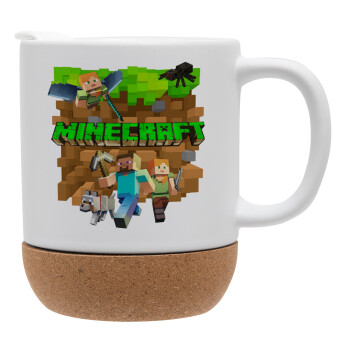 Minecraft characters, Ceramic coffee mug Cork (MAT), 330ml (1pcs)