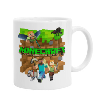 Minecraft characters, Ceramic coffee mug, 330ml (1pcs)