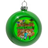 Green Christmas tree ornament bauble 8cm