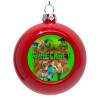 Red Christmas tree ornament bauble 8cm