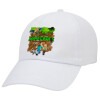 Adult Baseball Cap White 5-panel (POLYESTER, ADULT, UNISEX, ONE SIZE)