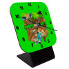 Quartz Wooden table clock with hands (10cm)