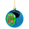 Blue Christmas tree ball ornament 8cm