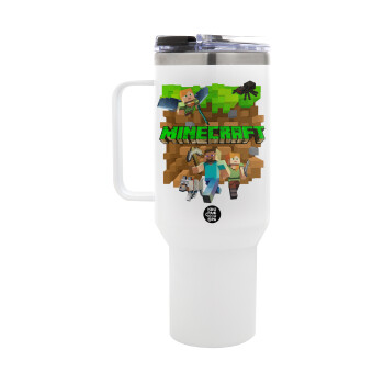 Minecraft characters, Mega Stainless steel Tumbler with lid, double wall 1,2L