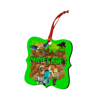 Minecraft characters, Christmas ornament polygon wooden 7.5cm