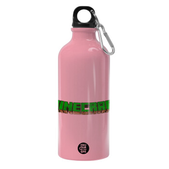 Minecraft logo green, Water bottle 600ml