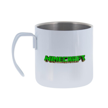 Minecraft logo green, Mug Stainless steel double wall 400ml