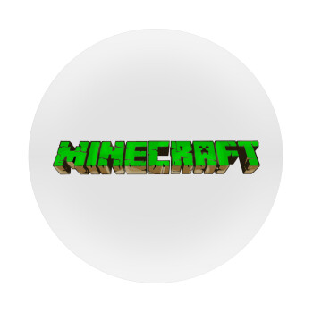 Minecraft logo green, Mousepad Στρογγυλό 20cm