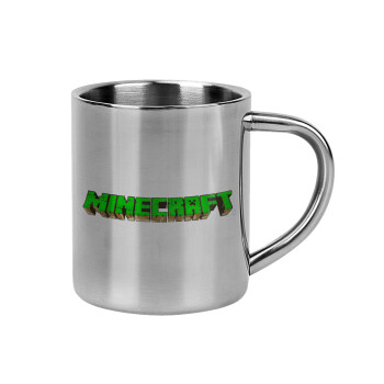 Minecraft logo green, Mug Stainless steel double wall 300ml