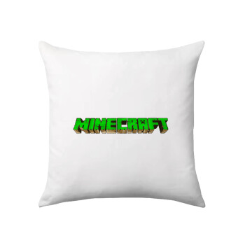 Minecraft logo green, Sofa cushion 40x40cm includes filling