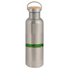 Stainless steel Silver with wooden lid (bamboo), double wall, 750ml