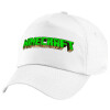 Children's Baseball Cap, 100% Cotton Twill, White (COTTON, CHILDREN'S, UNISEX, ONE SIZE)