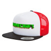 Καπέλο Ενηλίκων Foam Flat Snapback με Δίχτυ Μαύρο-Λευκό-Κόκκινο (POLYESTER, ΕΝΗΛΙΚΩΝ, UNISEX, ONE SIZE)