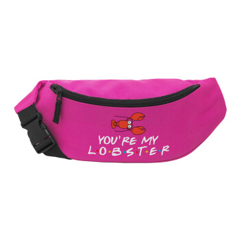 Friends you're my lobster, Unisex waist bag (banana) in PINK color with 2 pockets