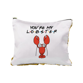 Friends you're my lobster, Τσαντάκι νεσεσέρ με πούλιες (Sequin) Χρυσό