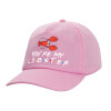 Casual children's baseball cap, 100% Cotton Twill, PINK (COTTON, CHILDREN'S, ONE SIZE)