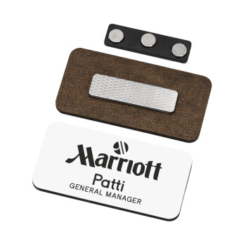 Hotel Marriott, Name Tags/Badge Ξύλινο με μαγνήτη ασφαλείας (75x40mm)