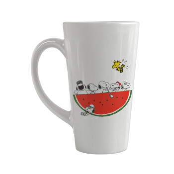 Snoopy summer, Κούπα κωνική Latte Μεγάλη, κεραμική, 450ml