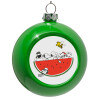 Green Christmas tree ornament bauble 8cm