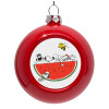 Red Christmas tree ornament bauble 8cm