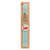 Easter Set, wooden keychain & aromatic flat Easter candle (30cm) (TURQUOISE)