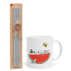 Easter Set, Ceramic Cup (330ml) & Easter aromatic flat candle (30cm) (GRAY)