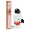 Easter Set, metallic aluminum bottle (500ml) & aromatic flat Easter candle (30cm) (PINK)