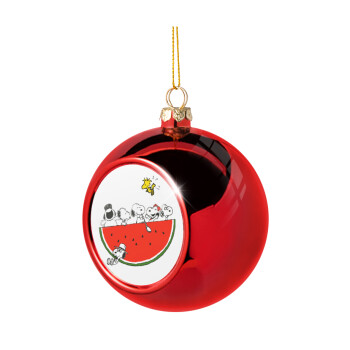 Snoopy summer, Christmas tree ball Red 8cm