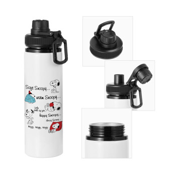 Snoopy manual, Metal water bottle with safety cap, aluminum 850ml