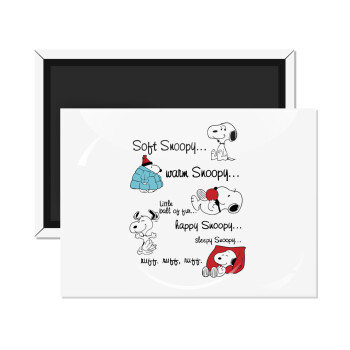 Snoopy manual, Ορθογώνιο μαγνητάκι ψυγείου διάστασης 9x6cm