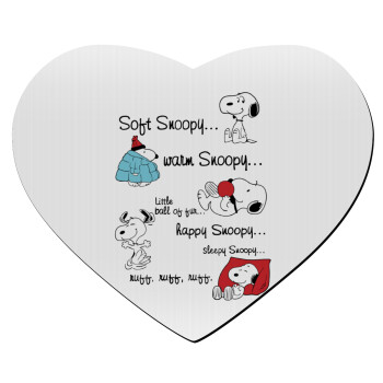 Snoopy manual, Mousepad καρδιά 23x20cm