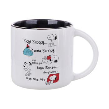 Snoopy manual, Κούπα κεραμική 400ml Λευκή/Μαύρη