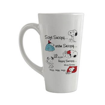 Snoopy manual, Κούπα κωνική Latte Μεγάλη, κεραμική, 450ml