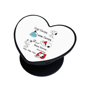 Snoopy manual, Phone Holders Stand  καρδιά Μαύρο Βάση Στήριξης Κινητού στο Χέρι