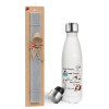 Easter candle, metallic white thermos bottle (500ml) & aromatic flat candle (30cm) (GRAY)