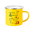 Yellow Enamel Metallic Cup 360ml