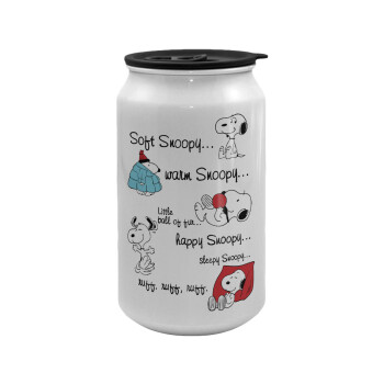 Snoopy manual, Κούπα ταξιδιού μεταλλική με καπάκι (tin-can) 500ml