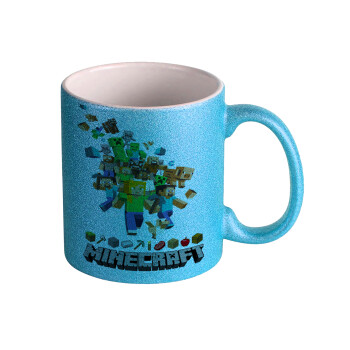 Minecraft adventure, Κούπα Σιέλ Glitter που γυαλίζει, κεραμική, 330ml