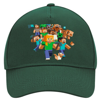 Minecraft adventure, Adult Ultimate Hat GREEN, (100% COTTON DRILL, ADULT, UNISEX, ONE SIZE)