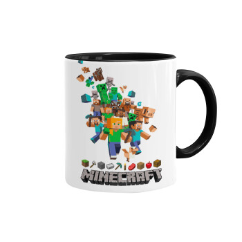 Minecraft adventure, Mug colored black, ceramic, 330ml