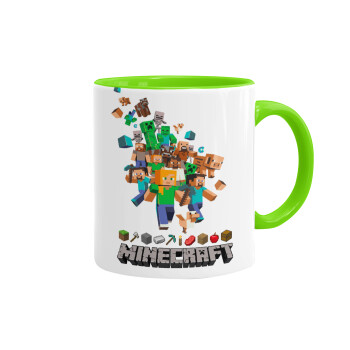 Minecraft adventure, Mug colored light green, ceramic, 330ml