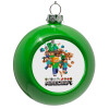 Green Christmas tree ornament bauble 8cm