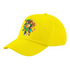 Child's Baseball Cap, 100% Cotton Twill, Yellow (COTTON, CHILD, UNISEX, ONE SIZE)