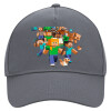 Ultimate Adult Hat Grey, (100% COTTON DRILL, ADULT, UNISEX, ONE SIZE)