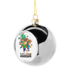 Silver 8cm Christmas tree ball ornament