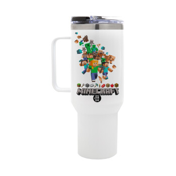 Minecraft adventure, Mega Stainless steel Tumbler with lid, double wall 1,2L