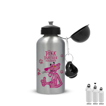 The pink panther, Metallic water jug, Silver, aluminum 500ml