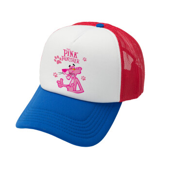 The pink panther, Καπέλο Ενηλίκων Soft Trucker με Δίχτυ Red/Blue/White (POLYESTER, ΕΝΗΛΙΚΩΝ, UNISEX, ONE SIZE)