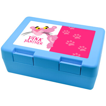 The pink panther, Children's cookie container LIGHT BLUE 185x128x65mm (BPA free plastic)