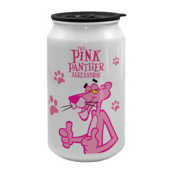 The pink panther, Κούπα ταξιδιού μεταλλική με καπάκι (tin-can) 500ml